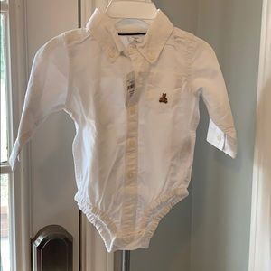 Baby boy white Oxford style shirt